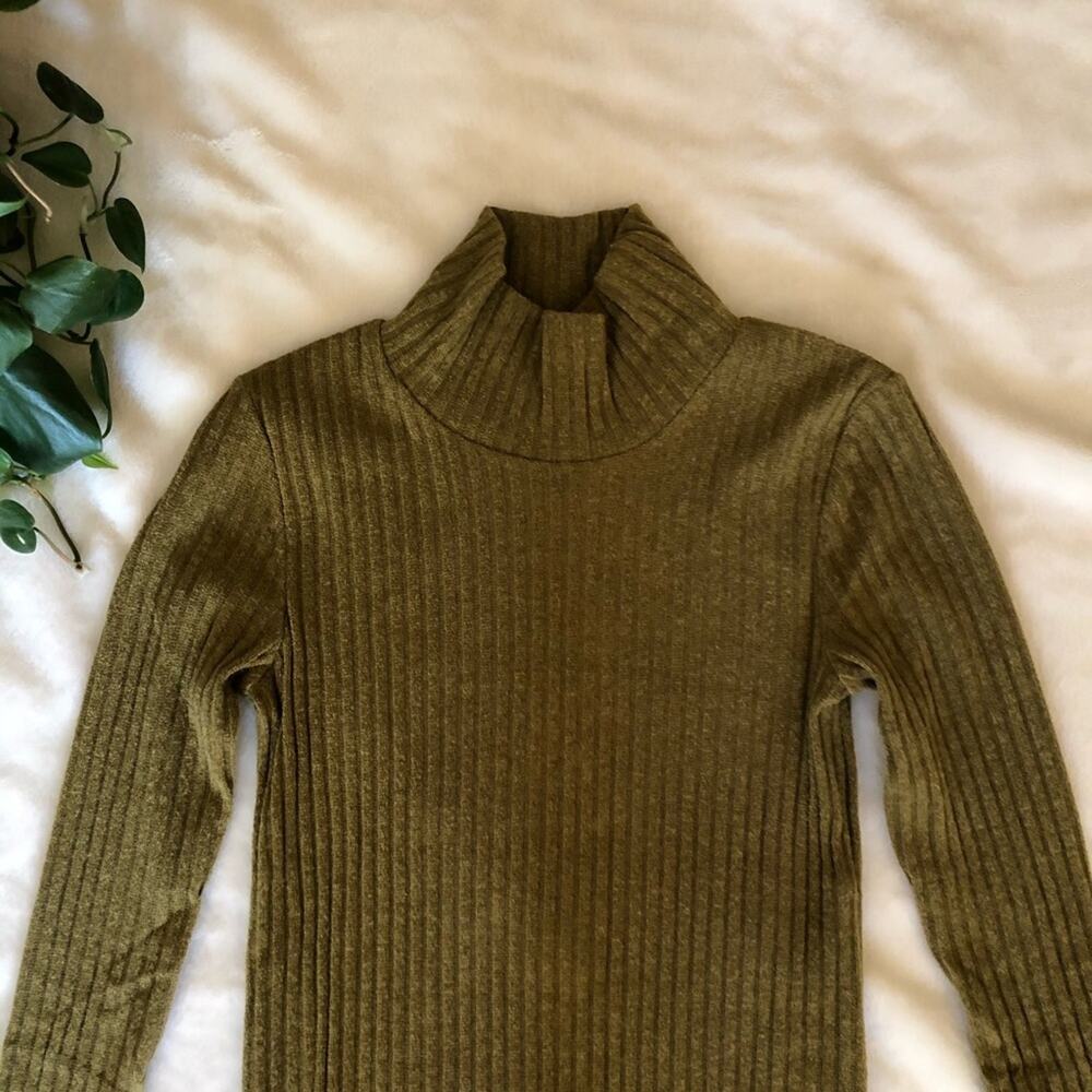 Aritzia Wilfred Free Mariel Ribbed Mock Neck Dress - Picture 5 of 6